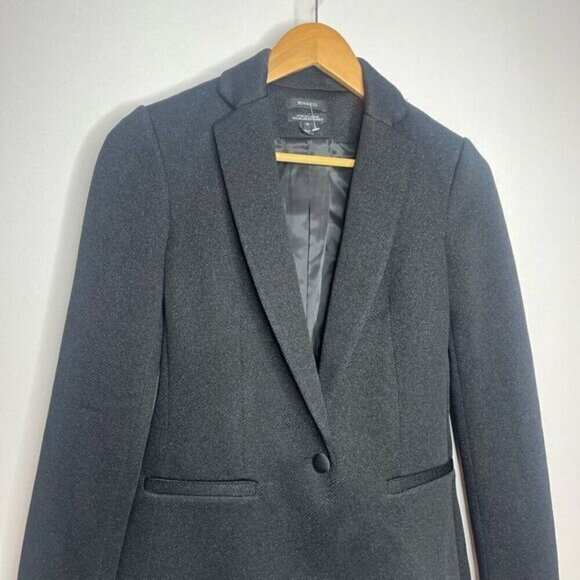 RW & Co. Women's Single-Breasted Stretch Lining Blazer Black Shimmer Size 00 - Picture 2 of 13